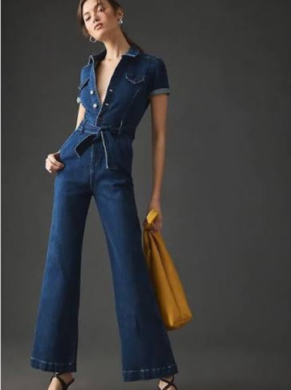 PAIGE Denim Jumpsuit in Dark Blue